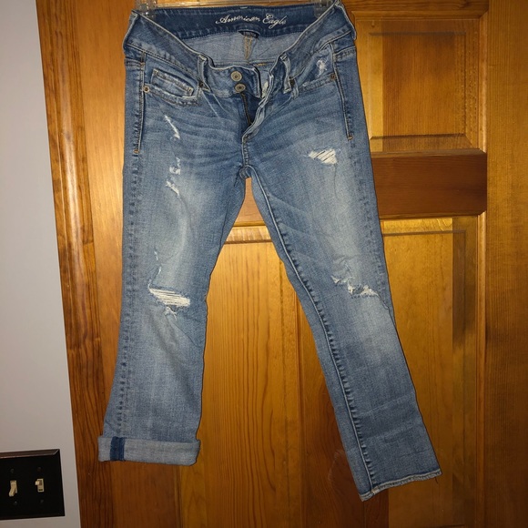American Eagle - Light Blue Cropped Jeans - Picture 2 of 4